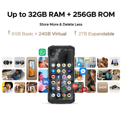 Doogee Blade20 Turbo 5g - Teléfono robusto con Android 15 Gemini, 6,6'', HD+