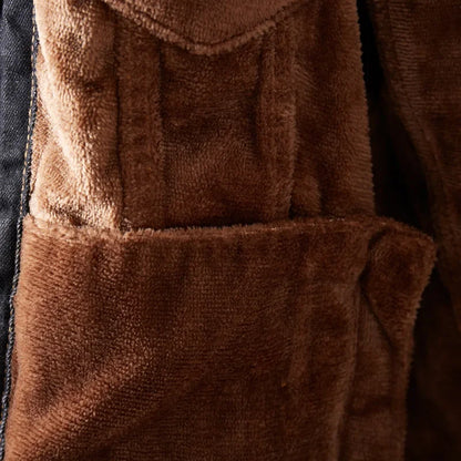 Chaquetas vaqueras de invierno para hombre, abrigos gruesos