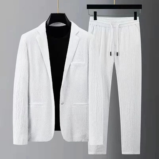 Traje de moda de verano y otoño 2024 para hombre, de manga larga