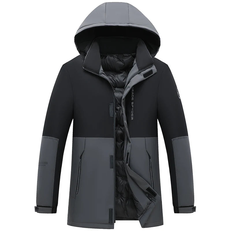 Nuevas parkas cálidas e impermeables para hombre, chaqueta informal