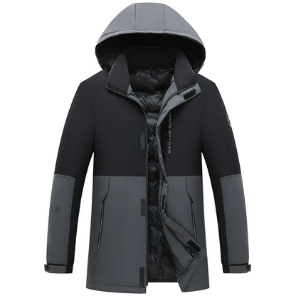Nuevas parkas cálidas e impermeables para hombre, chaqueta informal