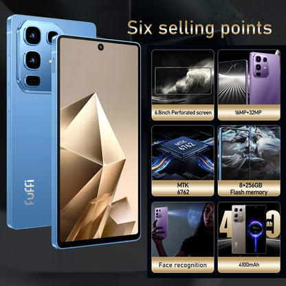 Teléfono inteligente FUFFI S24 Pro, Android 12, pantalla de 6,8 pulgadas