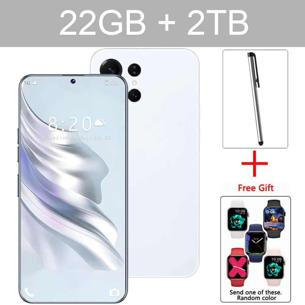 Nuevo teléfono inteligente 14T Pro original de 7,3 pulgadas, 8000 mAh, Android