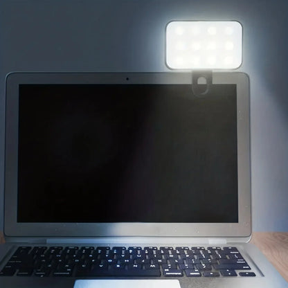 Mini luz de relleno recargable para selfies: 3 modos de color