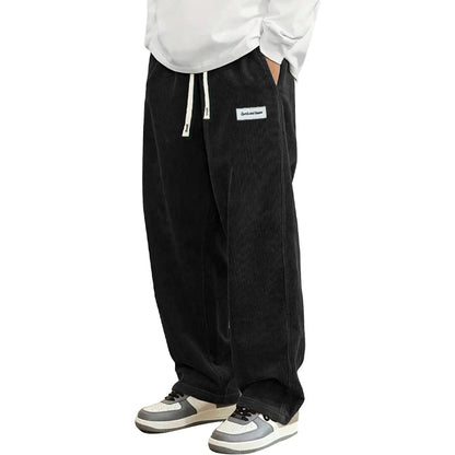 Pantalones casuales de pana de otoño para hombre, pantalones de chándal