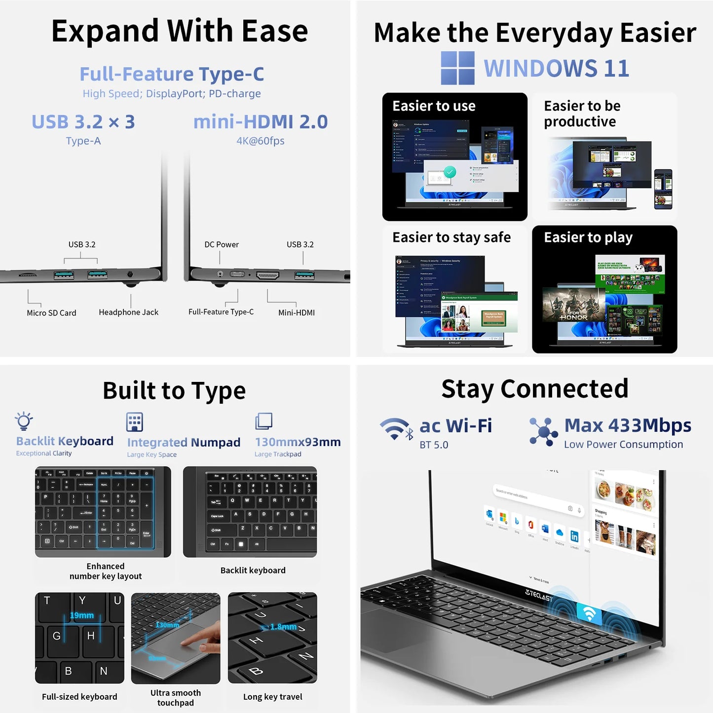 Portátil Teclast F17Plus de 17,3 pulgadas con Intel N95, 16 GB de RAM, 512 GB