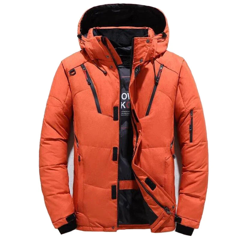Chaqueta de invierno para hombre, informal, de plumón, cálida