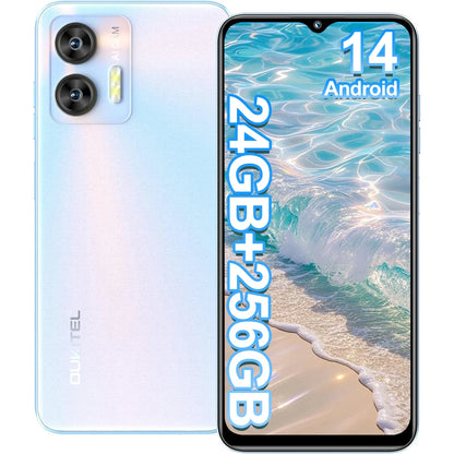 Smartphone OUTIKEL C36 Android 14 de 24 GB (8+16) + 256 GB, pantalla HD