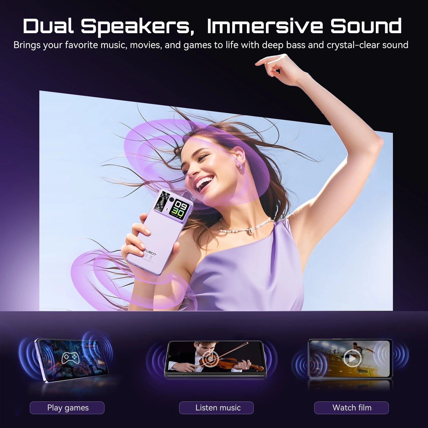 Smartphone Android 15 Cubot P90, pantalla de 6,88 pulgadas y 120 Hz, 24 GB