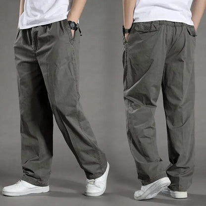 Pantalones cargo 95 % algodón para hombre, ropa de trabajo de verano