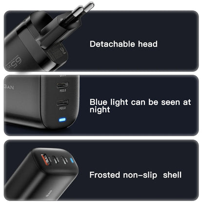 Cargador USB tipo C Essager GaN de 65 W para portátil, carga rápida PPS de 45