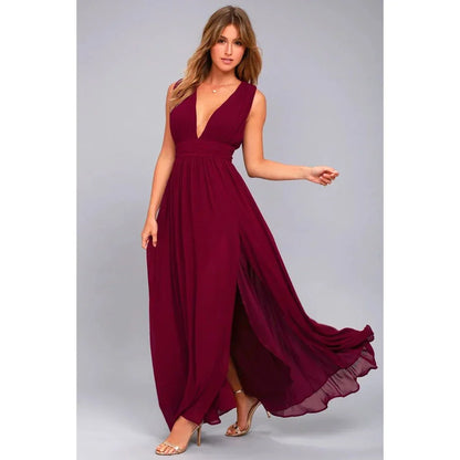 Vestido maxi sexy sin espalda de verano para mujer, de malla