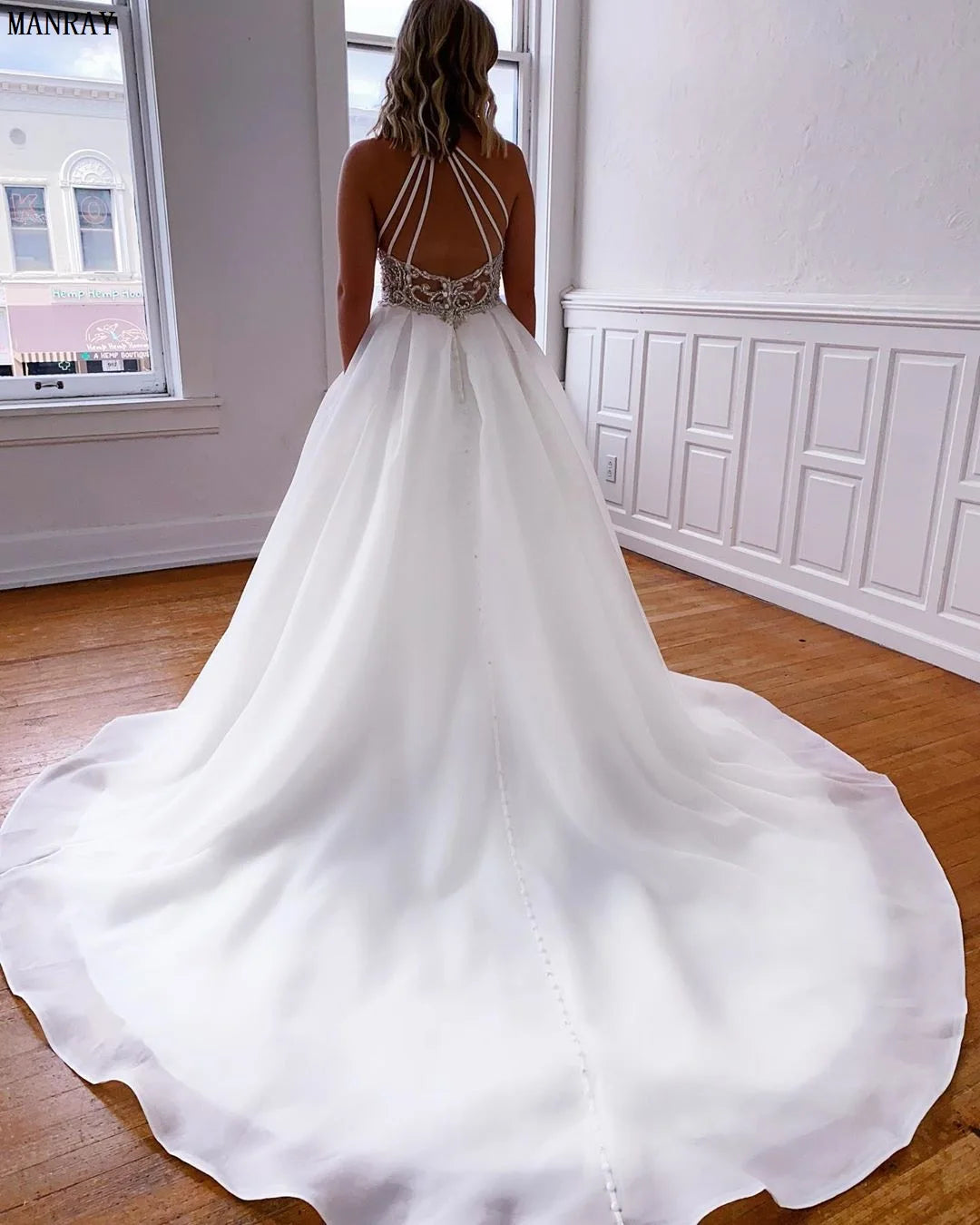 Vestidos de novia bohemios de corte A personalizados para mujer