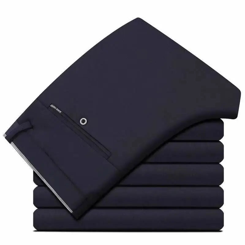 Pantalones de traje elásticos para hombre, pantalones de oficina