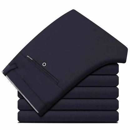 Pantalones de traje elásticos para hombre, pantalones de oficina