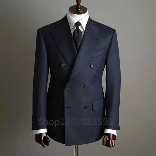 2 piezas Blazer Pantalones Moda Color Sólido Hombre Oficina Negocios