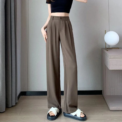 Pantalones de traje para mujer, pantalones clásicos de moda para dama