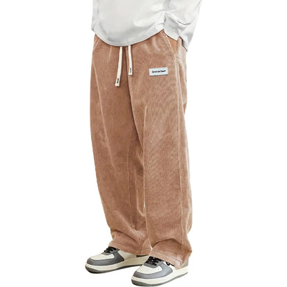 Pantalones casuales de pana de otoño para hombre, pantalones de chándal