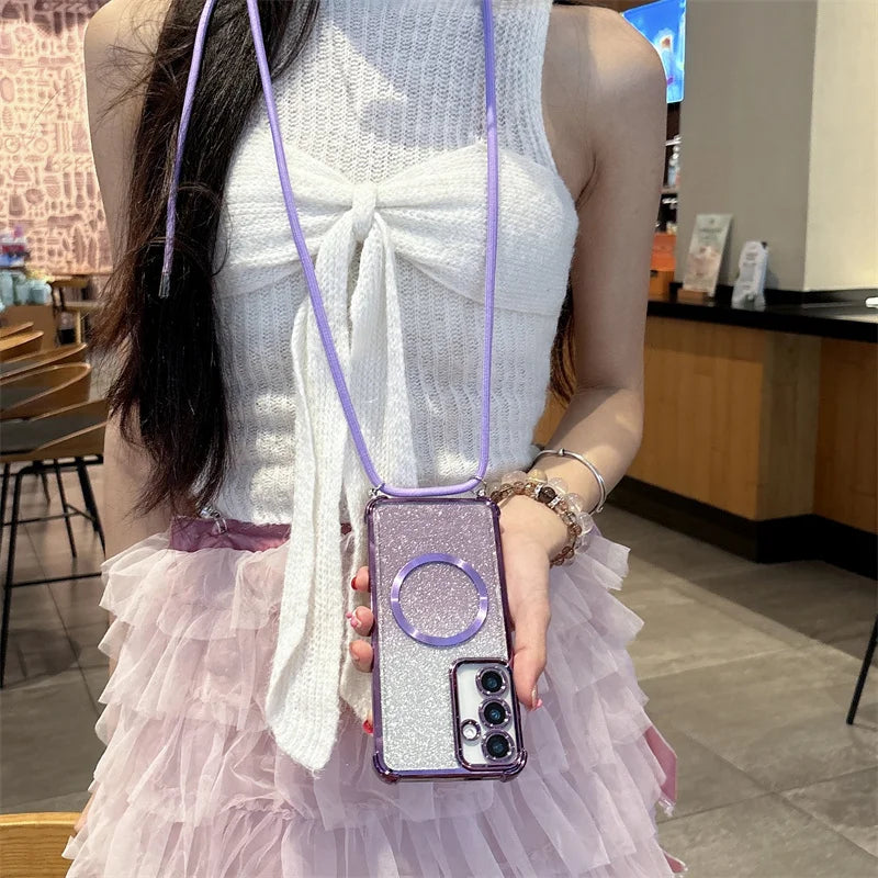 Funda magnética transparente con revestimiento para Realme 14, 14ProPlus