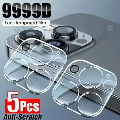Protector de lente de cámara de cristal para iPhone 17, 16, 15, 14 Pro Max
