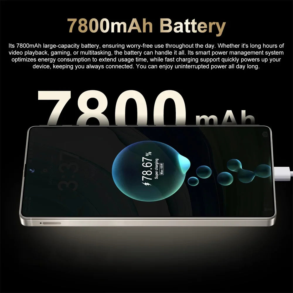 New 14T Pro Smartphone Original 7.3HD 5G Dual Sim Card Cell Phone Android 14