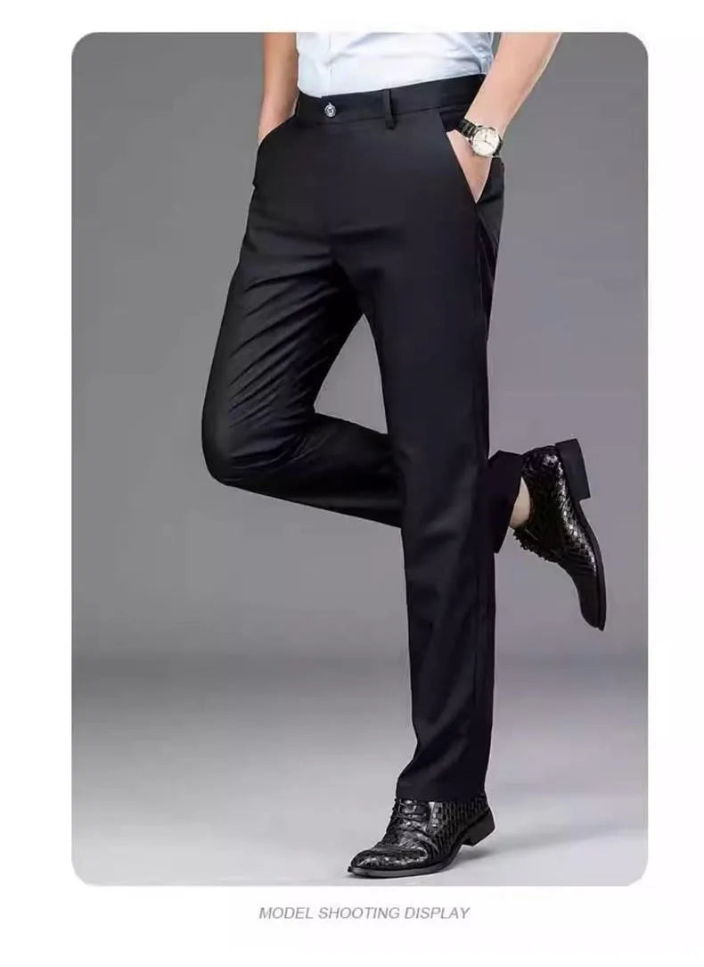 Pantalones casuales elegantes para hombre, elásticos, deportivos