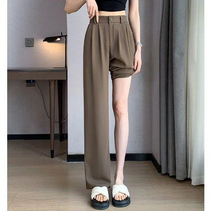 Pantalones de traje para mujer, pantalones clásicos de moda para dama