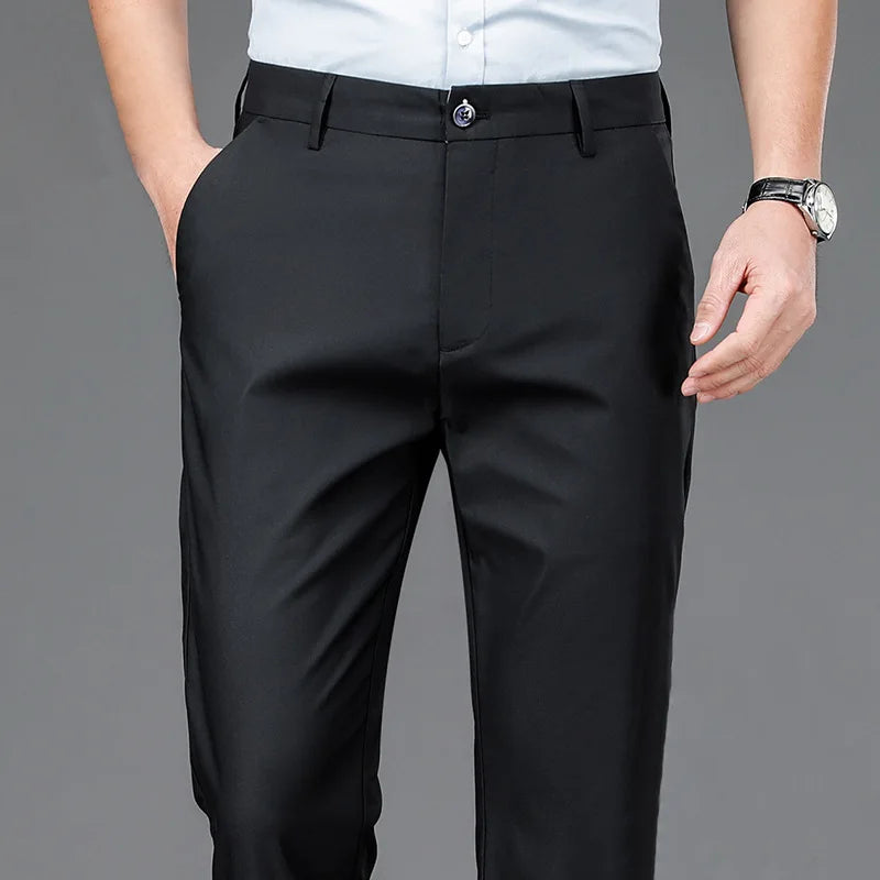 Pantalones casuales elegantes para hombre, elásticos, deportivos