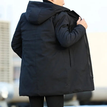 Gabardina de otoño e invierno para hombre, cortavientos, chaqueta de abrigo