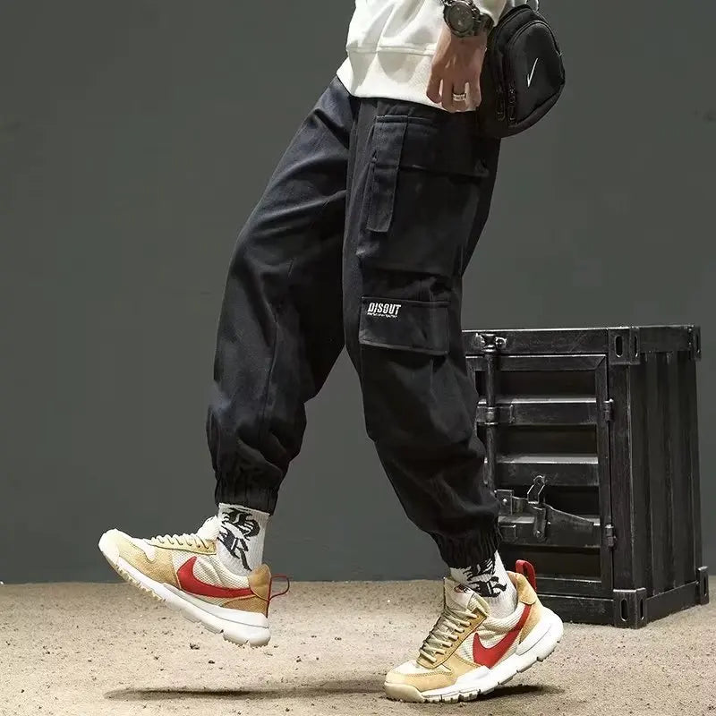 Pantalones cargo con cordón y múltiples bolsillos, pantalones cargo