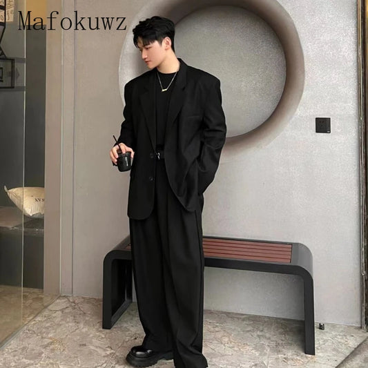 Conjunto de chaqueta y pantalón de primavera y otoño para hombre