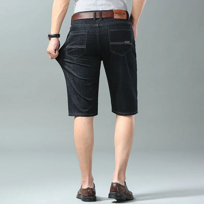 Pantalones cortos vaqueros de verano para hombre, de moda, de color claro