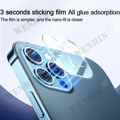Protector de lente de cámara de cristal para iPhone 17, 16, 15, 14 Pro Max