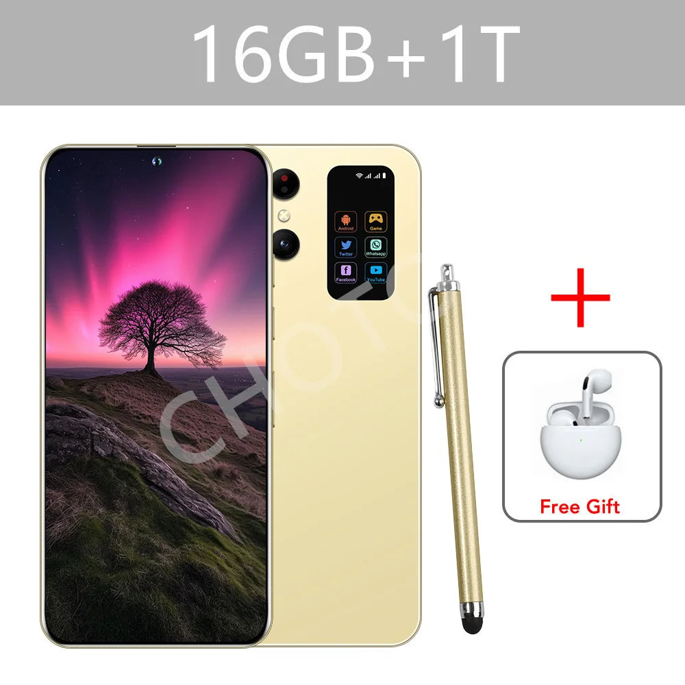 Teléfonos celulares S+ 25 Ultra Original 7.3HD 5G Dual SIM Smartphone