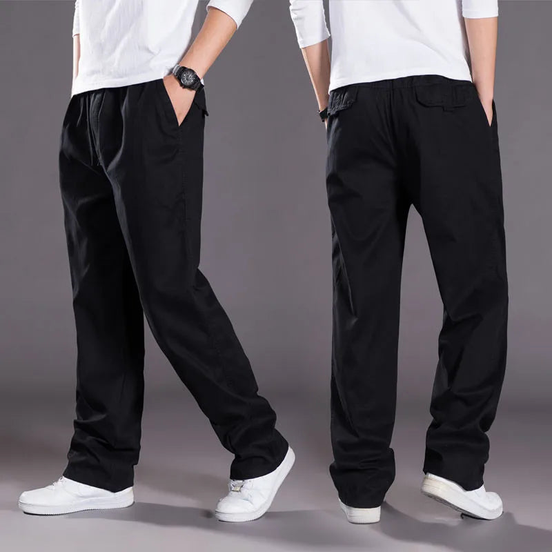Pantalones cargo 95 % algodón para hombre, ropa de trabajo de verano