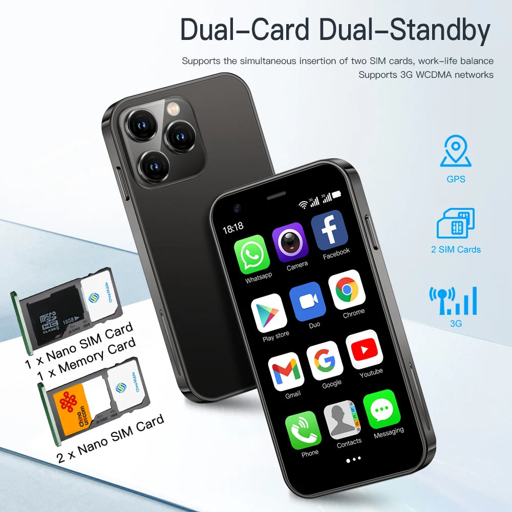 SERVO 15SE Mini Smartphone 3G WCDMA Sistema Android Punto de acceso WiFi