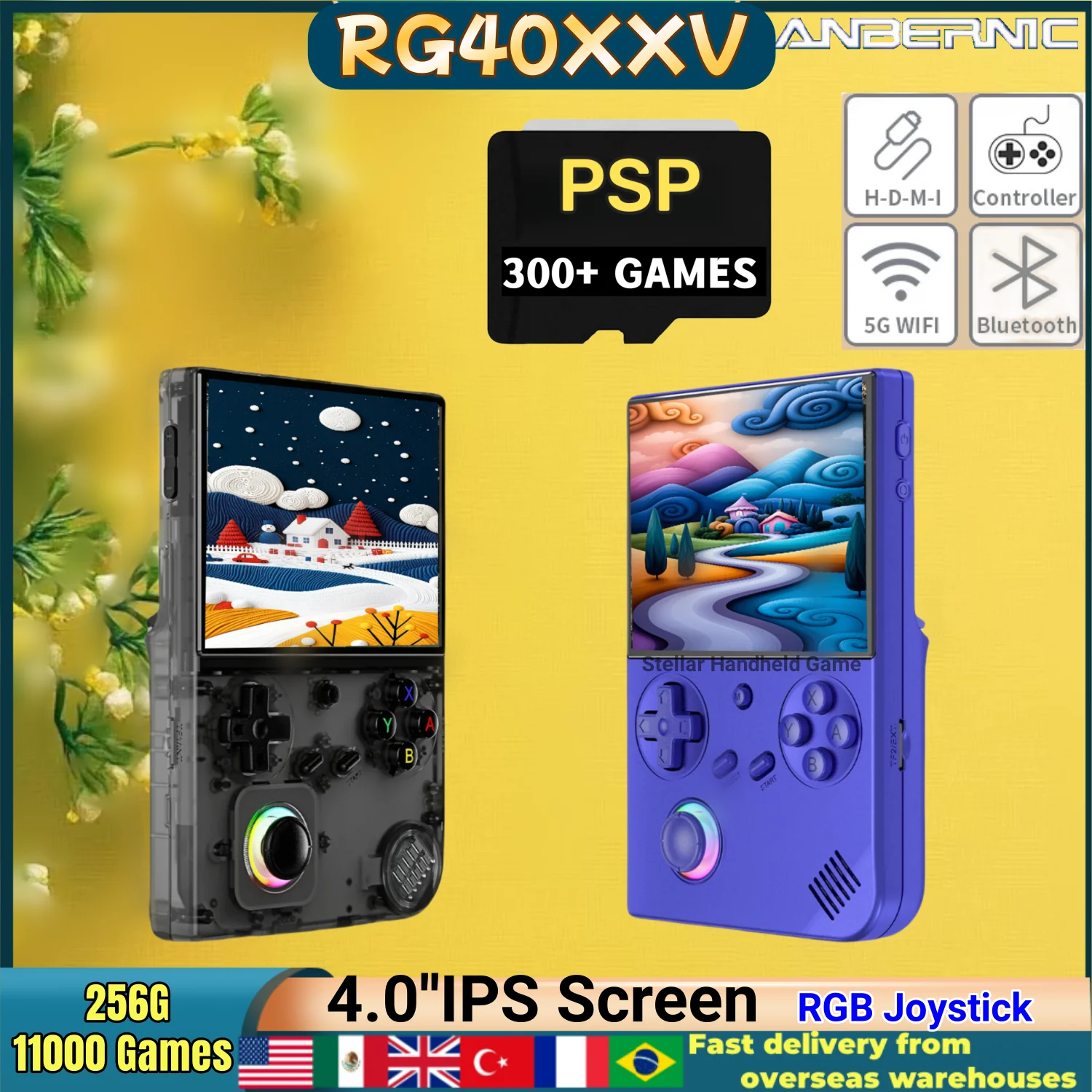 ANBERNIC RG 40XXV consola de juegos portátil Retro consolas de videojuegos