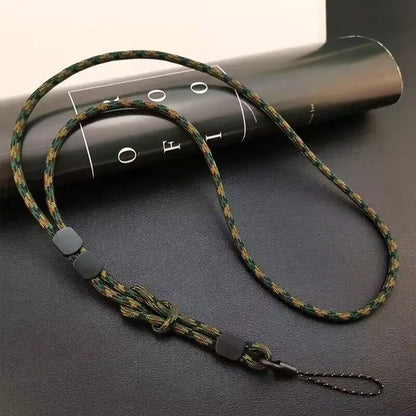 Cadena larga para colgar en el cuello, tejida a mano, para teléfono móvil