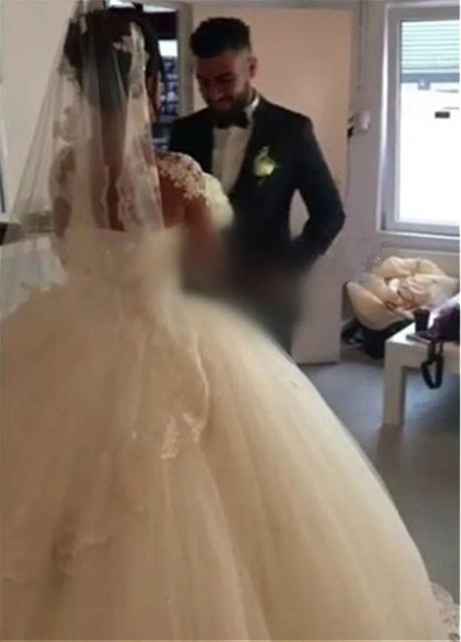Vestidos de novia personalizados de manga larga