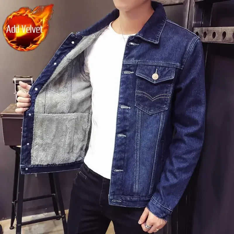 Abrigos vaqueros para hombre, chaqueta vaquera