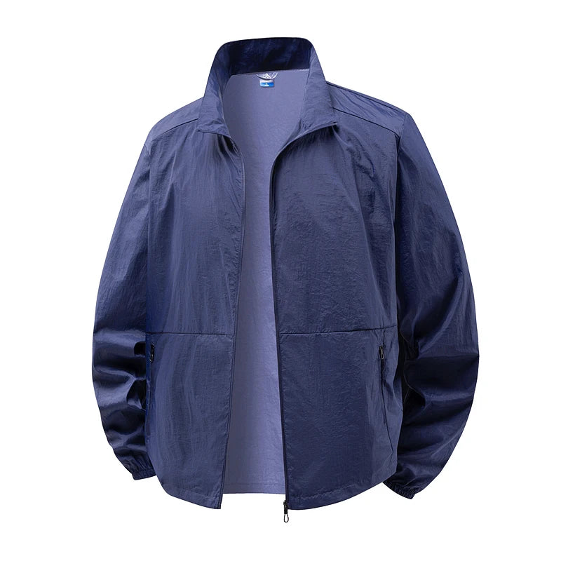 Chaqueta de senderismo ligera e impermeable de verano para hombre