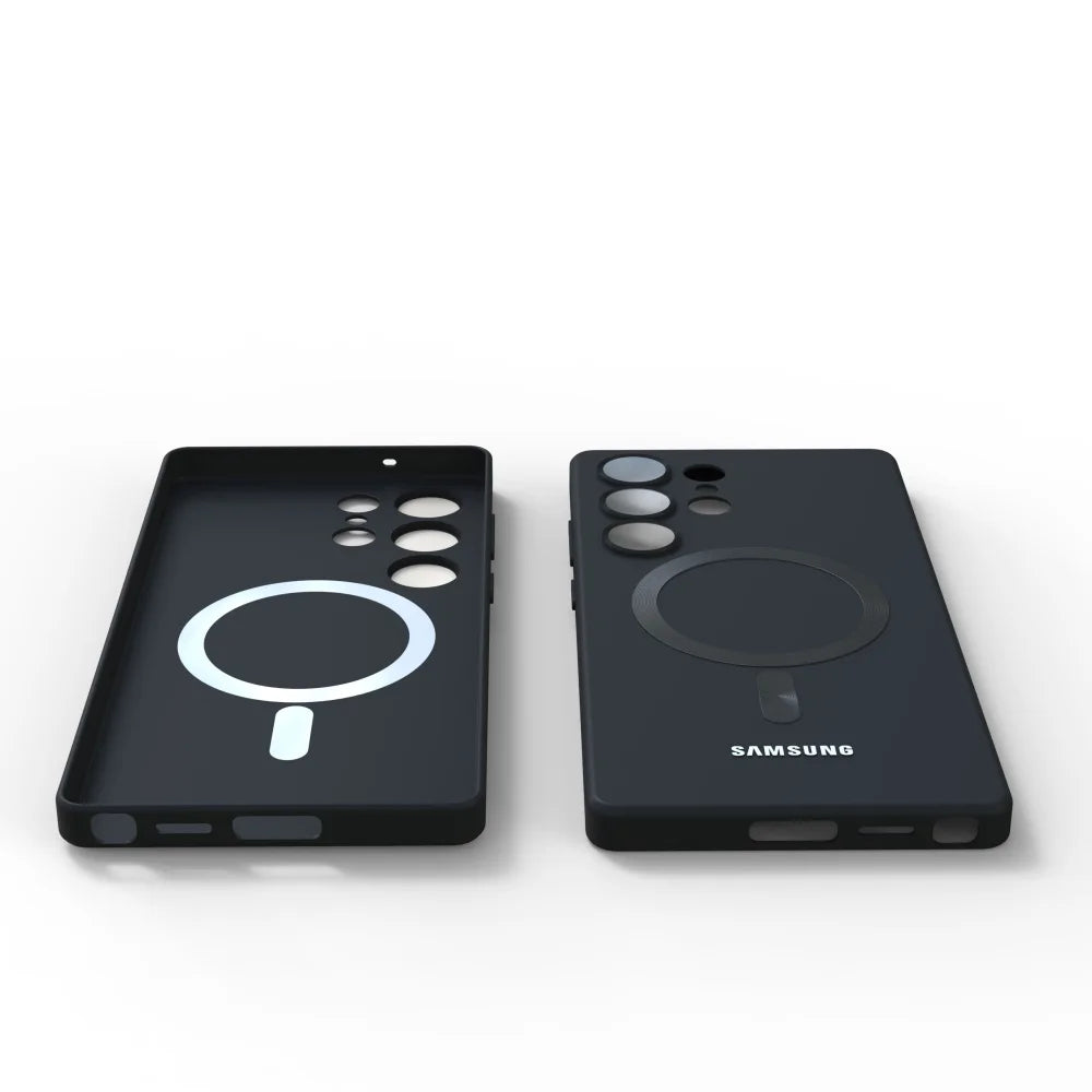 Funda de silicona suave de lujo Magsafe para Samsung Galaxy S25 Ultra