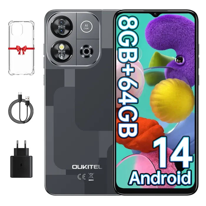 Smartphone Android 4G OUKITEL C57S de 14" con 8 GB (2+6) de RAM y 64 GB