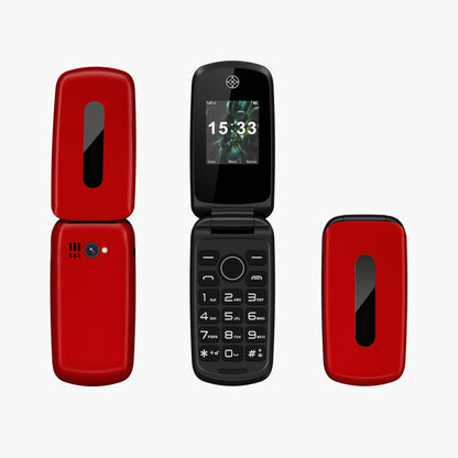 Teléfono móvil plegable SERVO F4 con 2 SIM, modo de espera, grabación