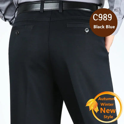 Pantalones de traje para hombre, pantalones formales de vestir