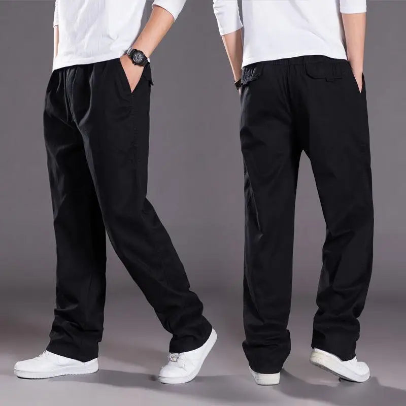 Pantalones cargo 95 % algodón para hombre, ropa de trabajo de verano