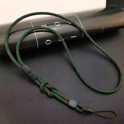 Cadena larga para colgar en el cuello, tejida a mano, para teléfono móvil