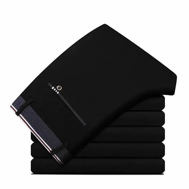 Pantalones de traje elásticos para hombre, pantalones de oficina