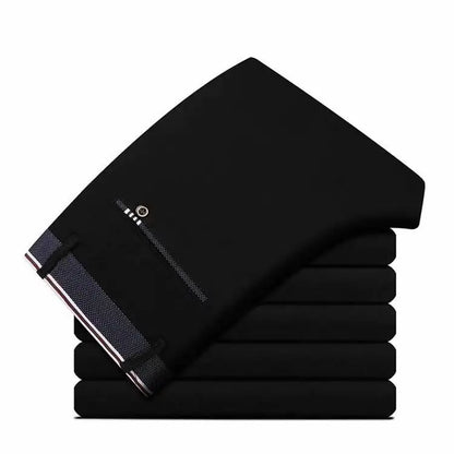 Pantalones de traje elásticos para hombre, pantalones de oficina