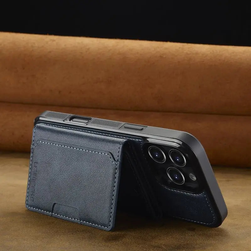 Funda de cuero para iPhone 16 Pro Max 16E, lujosa funda tipo cartera